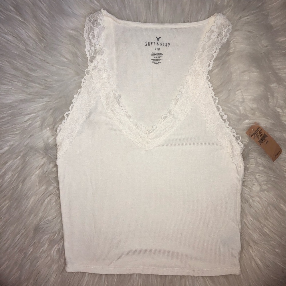 American Eagle Lace Trim Tank